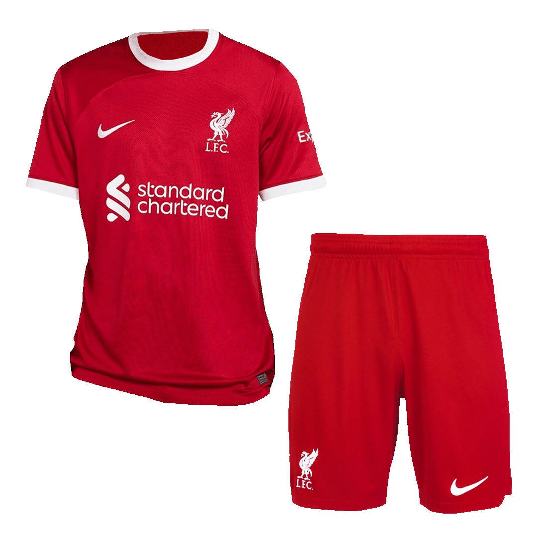 Kid Liverpool Home Jersey Kit 2023/24 Soccer Jerseys Football Shirt