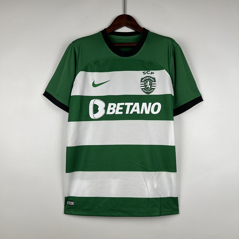 Fans Verison 23/24 Sporting Lisbon Home Soccer Jerseys Football Shirt
