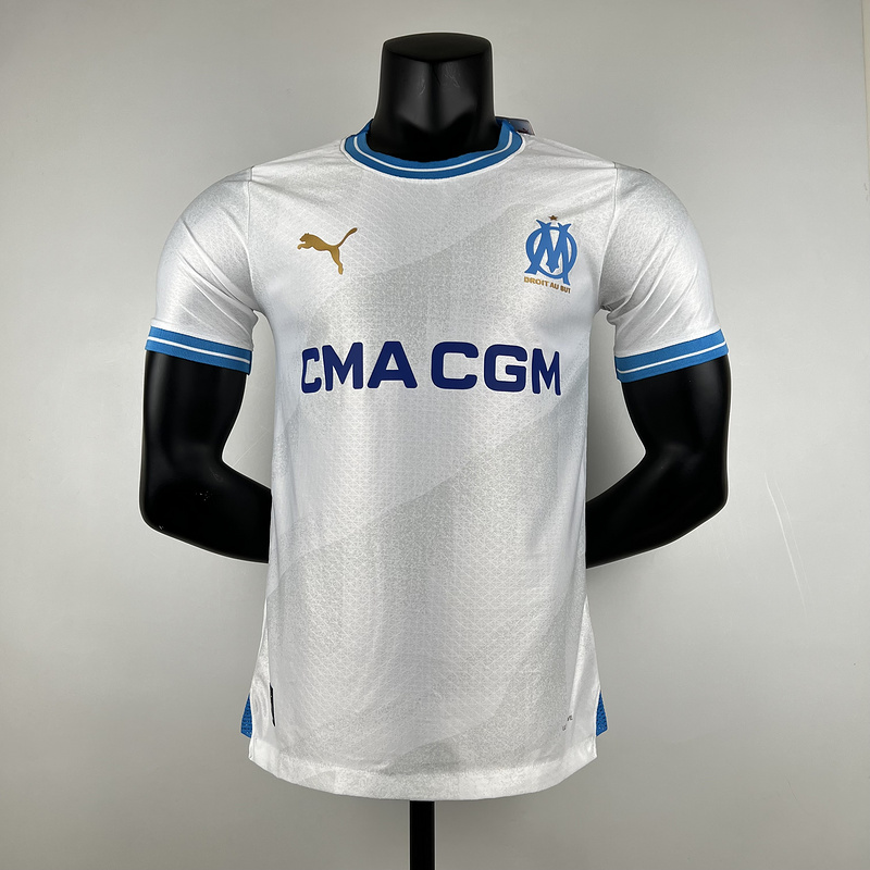 23/24 Player Version Marseille Home Soccer Jerseys Football Shirt