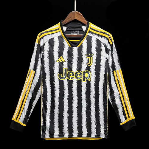 Fans Verison Long sleeve 23/24 Juventus Home Soccer Jerseys Football Shirt
