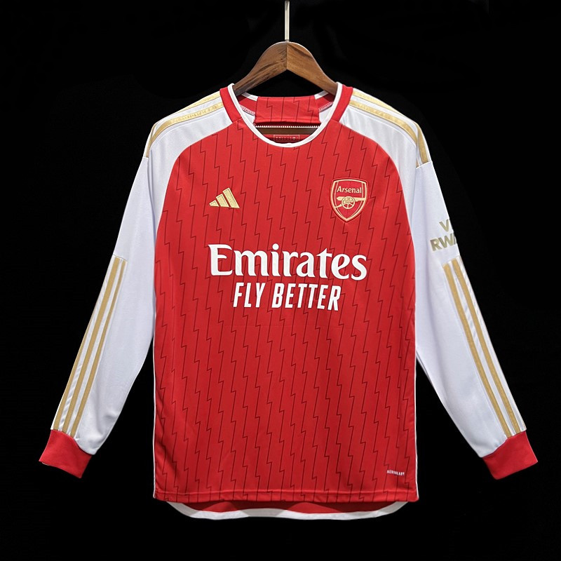 Fans Verison 23/24 Long sleeve Arsenal Home  Soccer Jerseys Football Shirt
