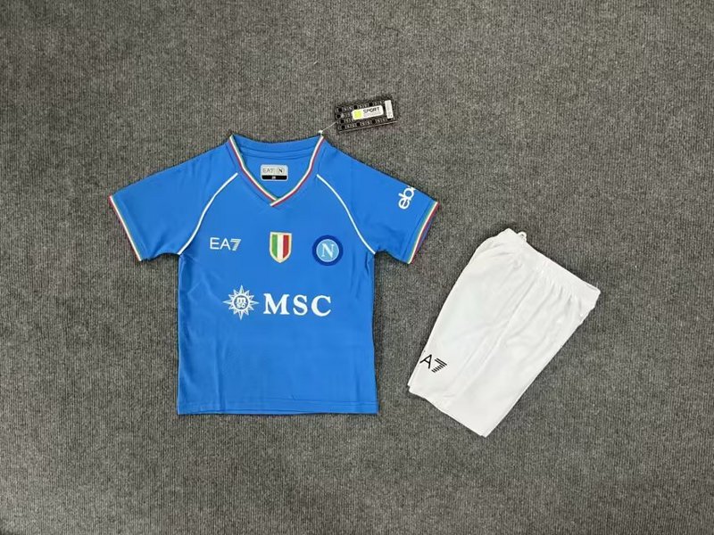 23/24 Napoli Home Kids Soccer Jerseys football jersey
