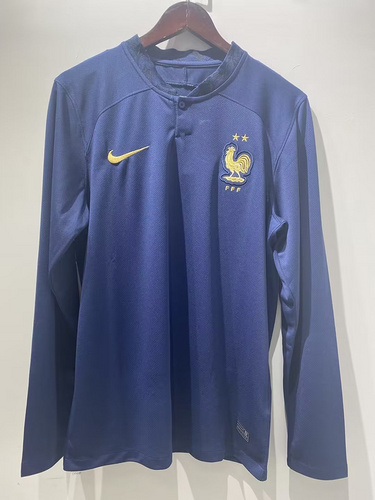 2022 France Home World Cup Long Sleeve Soccer Jerseys