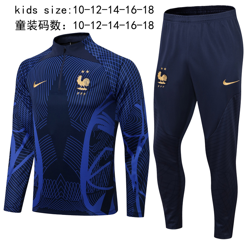 22/23 French sapphire blue full body print Tracksuit 