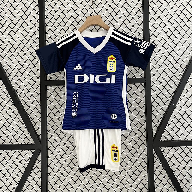 23/24 kids Kits Real Oviedo home Soccer Jerseys Football Shirt