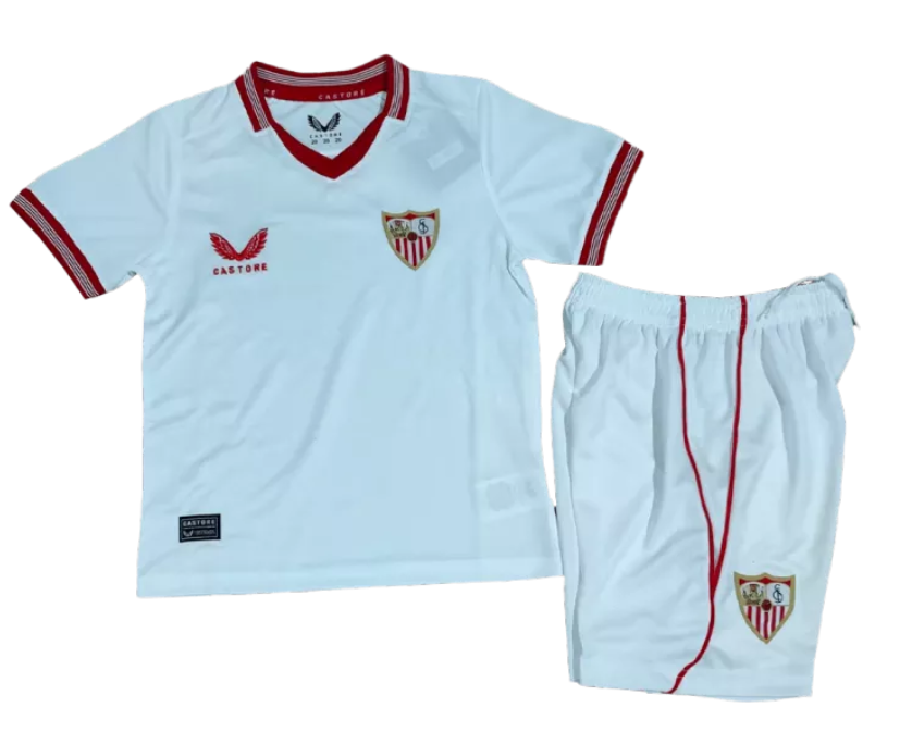 23∕24 kids Sevilla home Soccer Jerseys Football Shirt