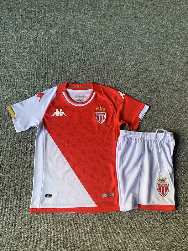 Fans Verison 23∕24 Monaco Home Kids Soccer Jerseys