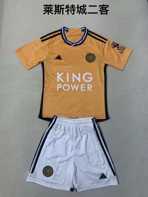 Fans Verison 23∕24 Kids Leicester City Third Away Soccer Jerseys Football Shirt