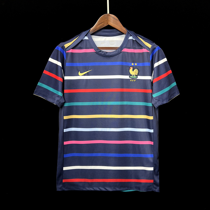 Fans Verison 24∕25 French Blue Pre-match Training  jersey Soccer Jerseys