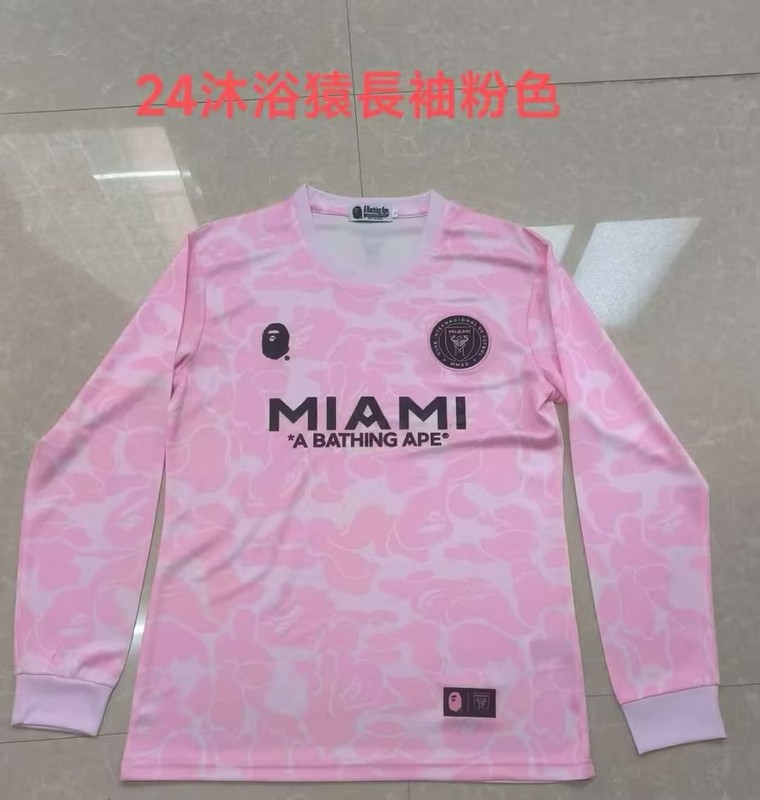 Fans Verison 24∕25 Inter Miami Long Sleeve  Soccer Jerseys Football Shirt