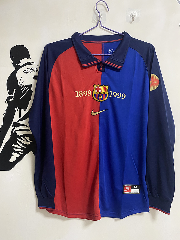 Retro 1899-1999 Barcelona 100th Anniversary version long sleeve