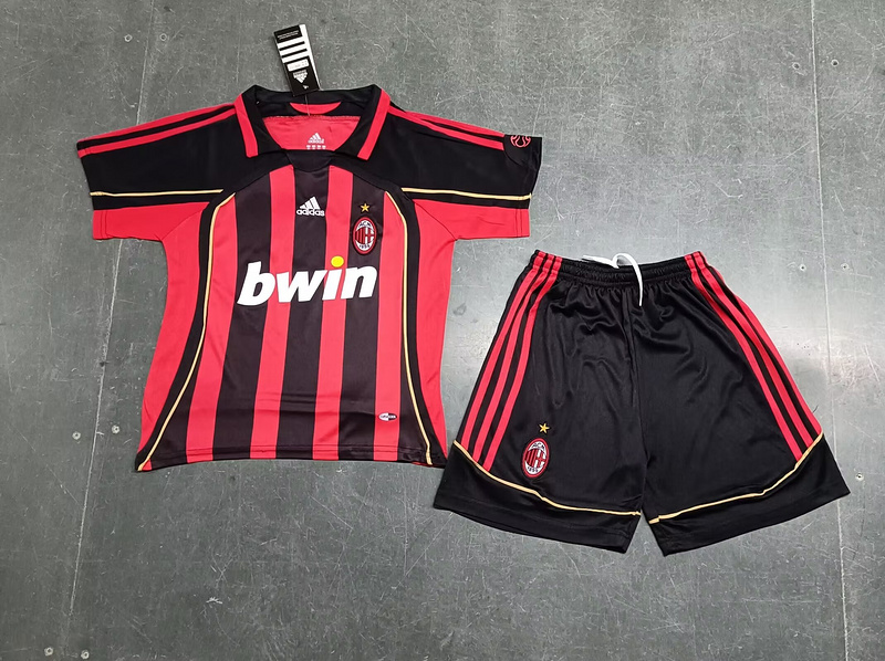  Retro kids kits 06/07 AC Milan home 