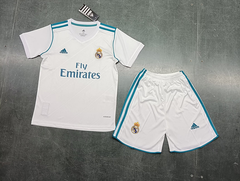 Retro kids kits 17/18 Real Madrid Home