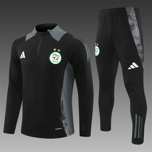 24/25 Algerian black half zip Tracksuit