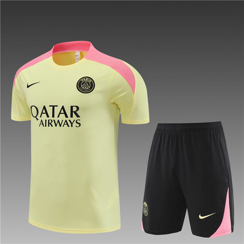 24/25 PSG light yellow Training Soccer Jerseys