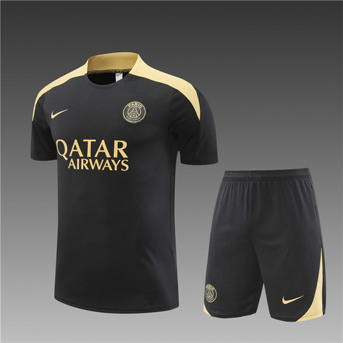 24/25 PSG Black Gold Training Soccer Jerseys