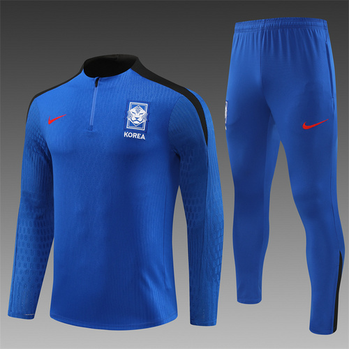 24/25 South Korea color blue half zip Tracksuit