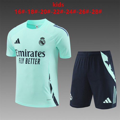 24∕25 Real Madrid lake blue Kid Training Kits