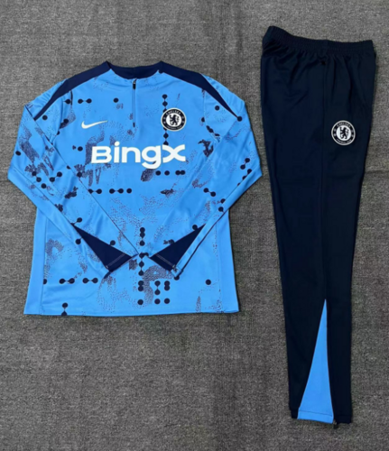 24/25 Chelsea light blue half zip Tracksuit Camouflage