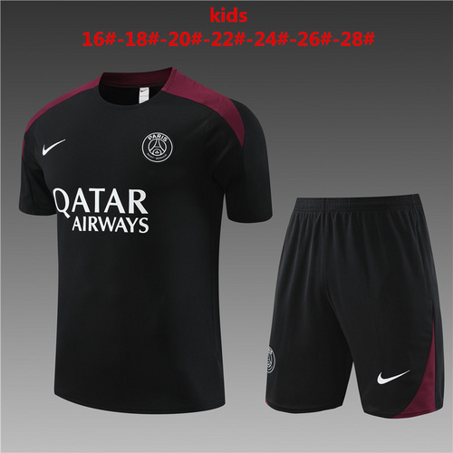 24/25 PSG Black kid Training Kits