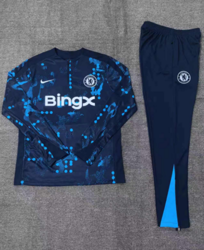 24/25 Chelsea royal blue half zip Tracksuit Camouflage