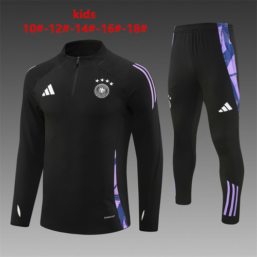 24/25 Germany black kid half zip Tracksuit