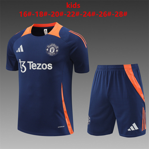 24/25 M-U royal blue Kid Training Kits