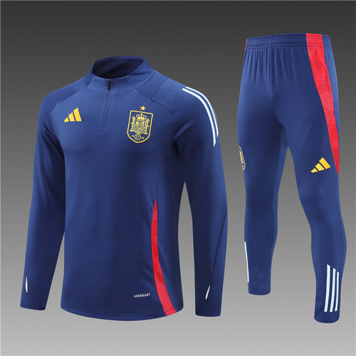 24/25 Spain royal blue half zip Tracksuit