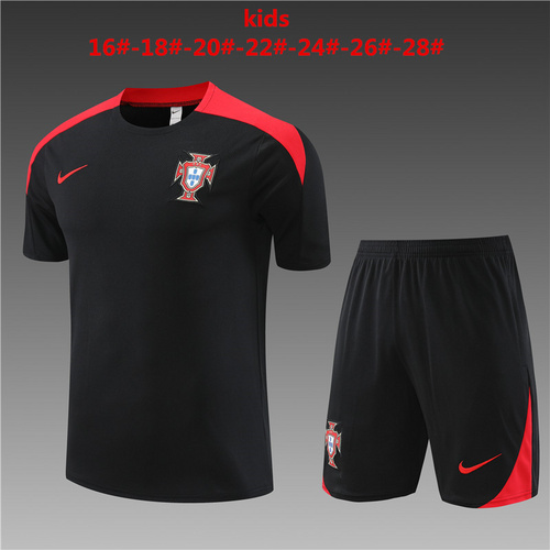 24/25 Portugal black Kid Training Kits