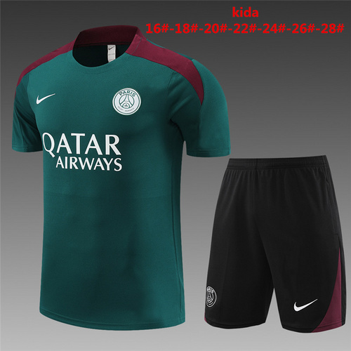 24/25 PSG green kid Training Kits