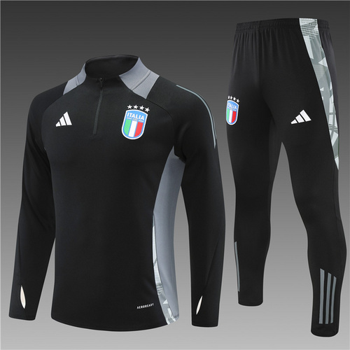 24/25 Italy half zip Tracksuit black