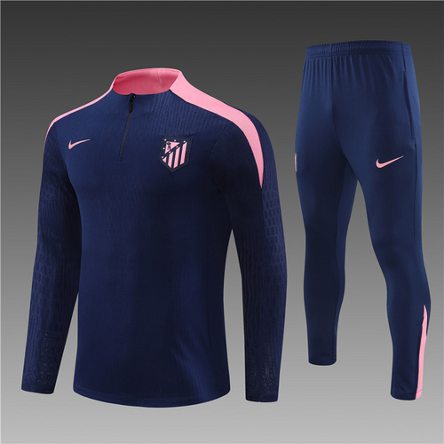 24/25 Atletico Madrid royal blue half zip Tracksuit