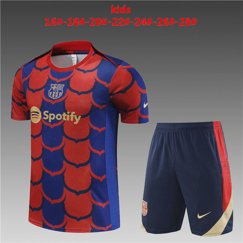 24/25 Barcelona red blue Camouflage Kid Training Kits