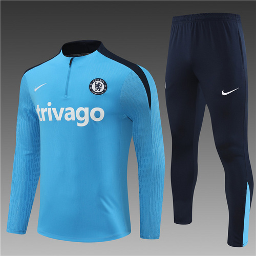 24/25 Chelsea light blue half zip Tracksuit