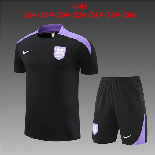 24/25 England black Kid Training Kits