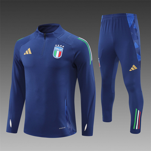 24/25 Italy half zip Tracksuit royal blue