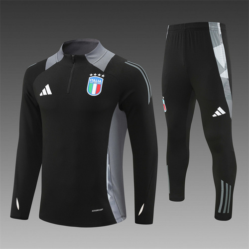 24/25 Italy half zip Tracksuit black