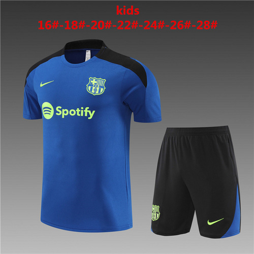 24/25 Barcelona color blue Kid Training Kits