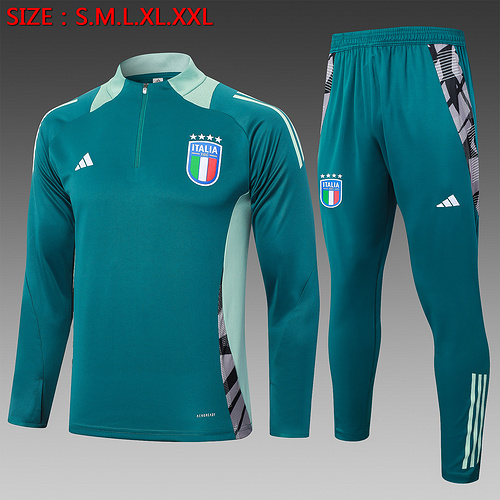 24/25 Italy half zip Tracksuit deep green