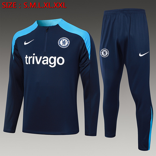 24/25 Chelsea royal blue half zip Tracksuit