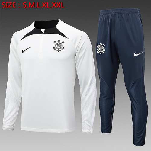 24/25 Corinthians light gray half zip Tracksuit