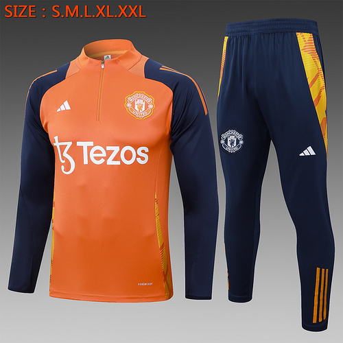 24/25 M-U orange half zip Tracksuit