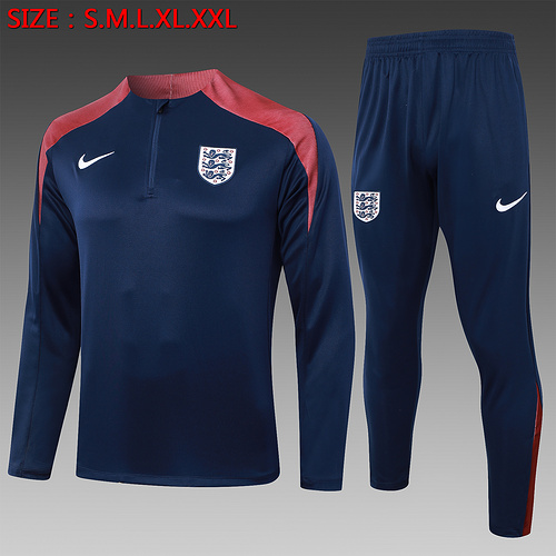 24/25 England royal blue half zip Tracksuit