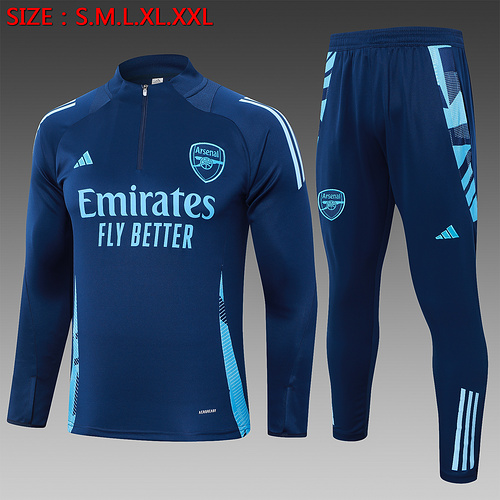 24/25 Arsenal royal blue half zip Tracksuit