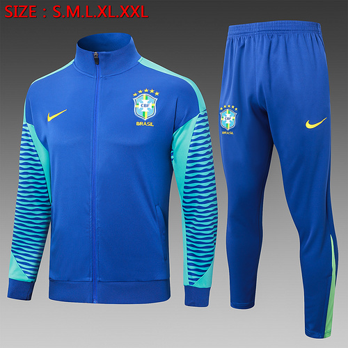 24/25 Brazil color blue Jacket Sets