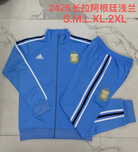 24/25 Argentina light blue Jacket sets Golden team logo