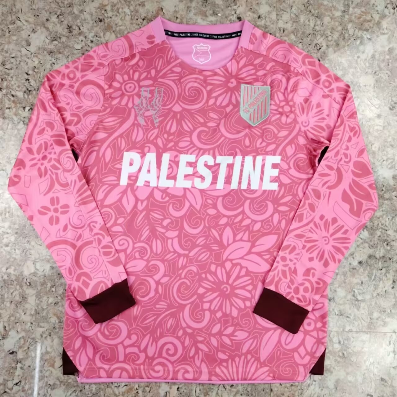 Fans Version 23/24 Palestine Long sleeve Camouflage pink English