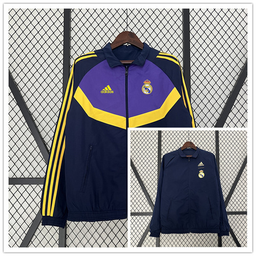 24/25 Real Madrid Color blocking double-sided windbreaker