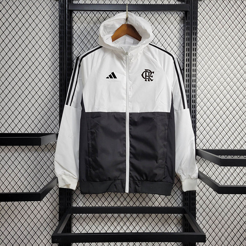 24/25 Flamengo black and white windbreaker