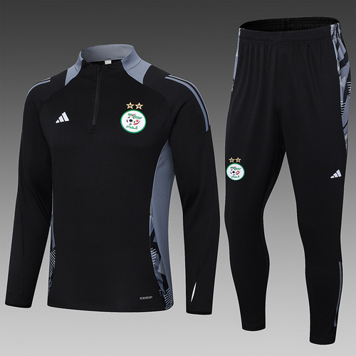 24/25 Algerian black half zip Tracksuit